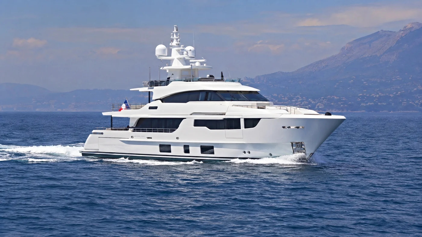Commercial vessel underway on ocean passage delivery