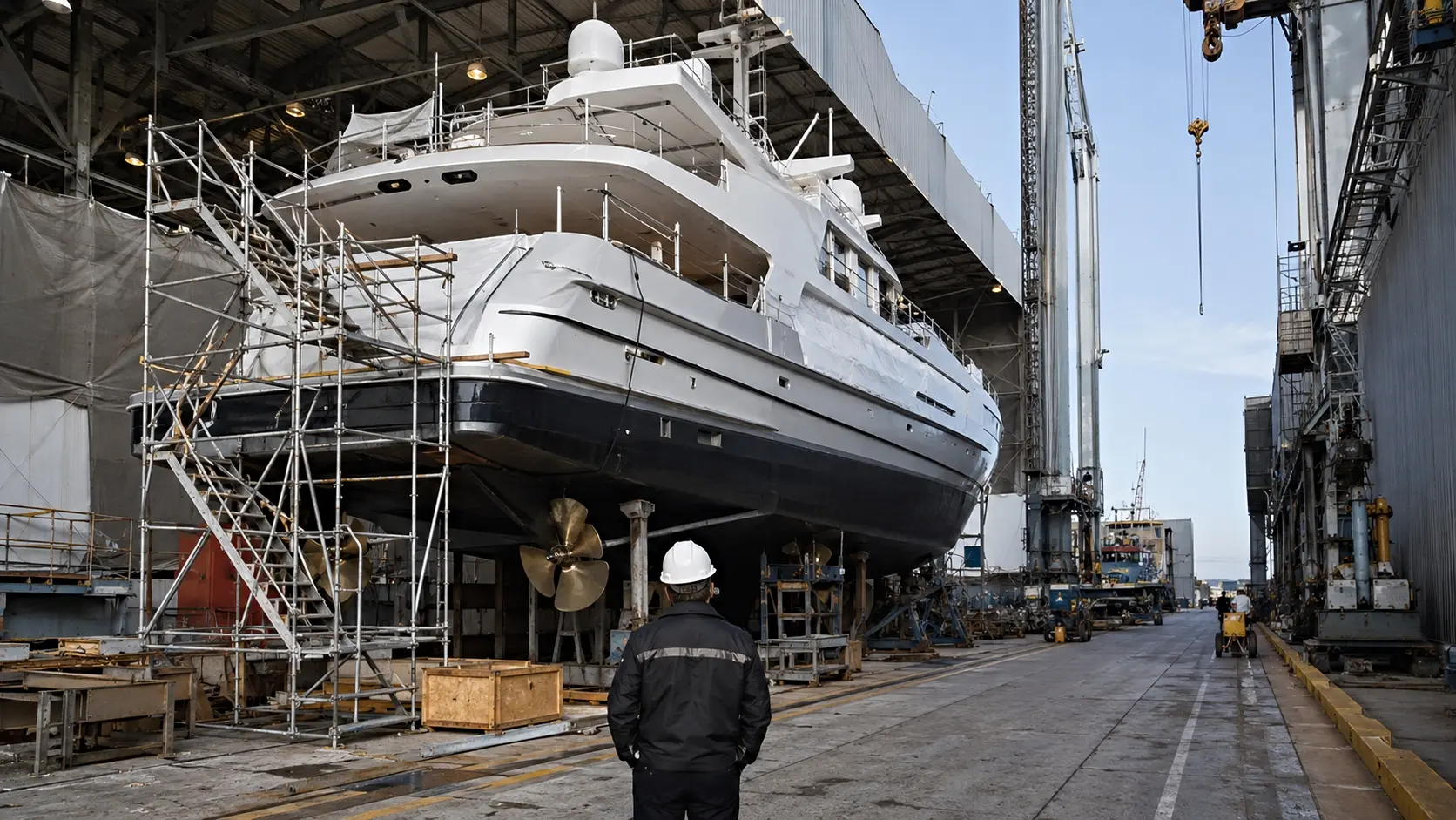Shipyard drydock refit milestone inspection and quality control