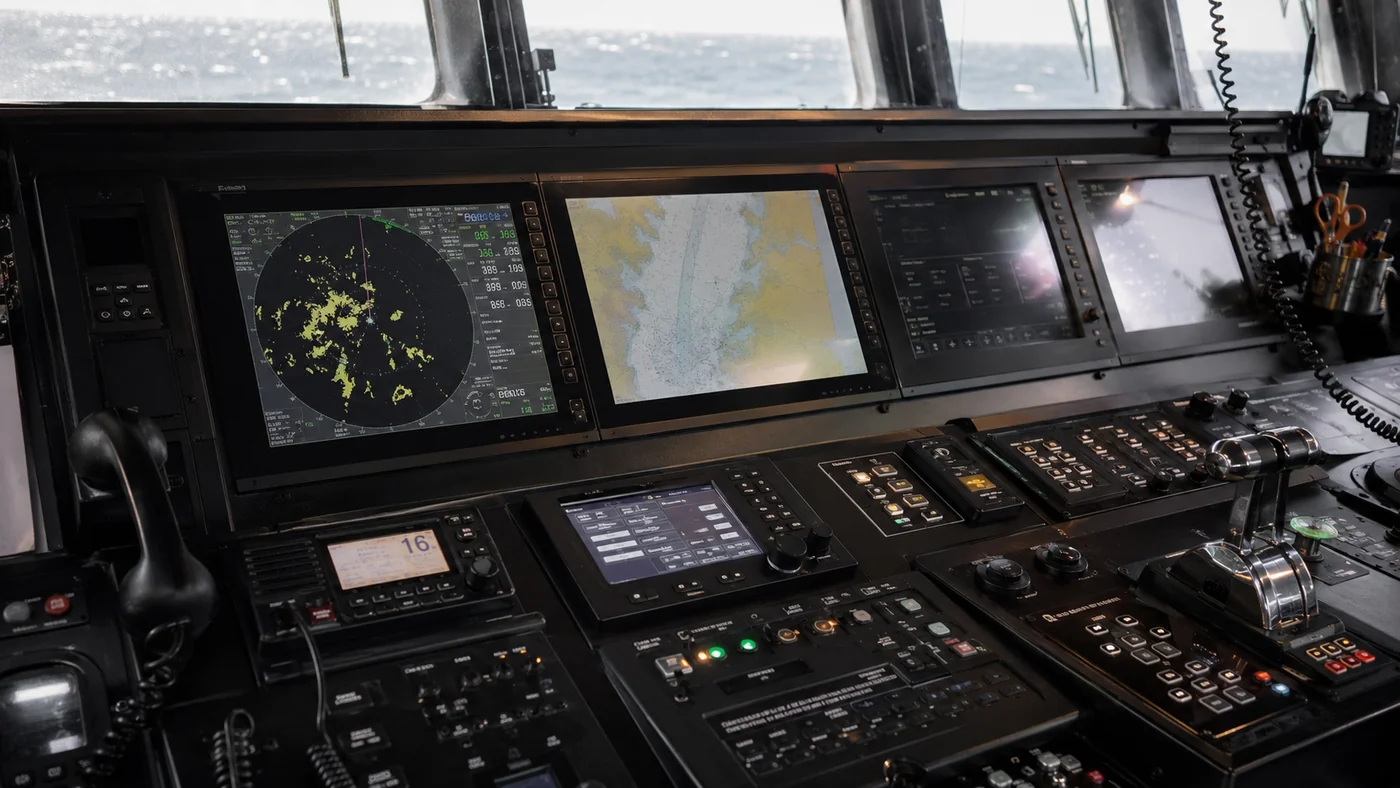 Bridge helm command console and navigation system